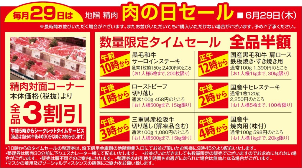 肉の日セール