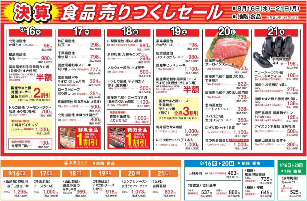 決算 食品売りつくしセール