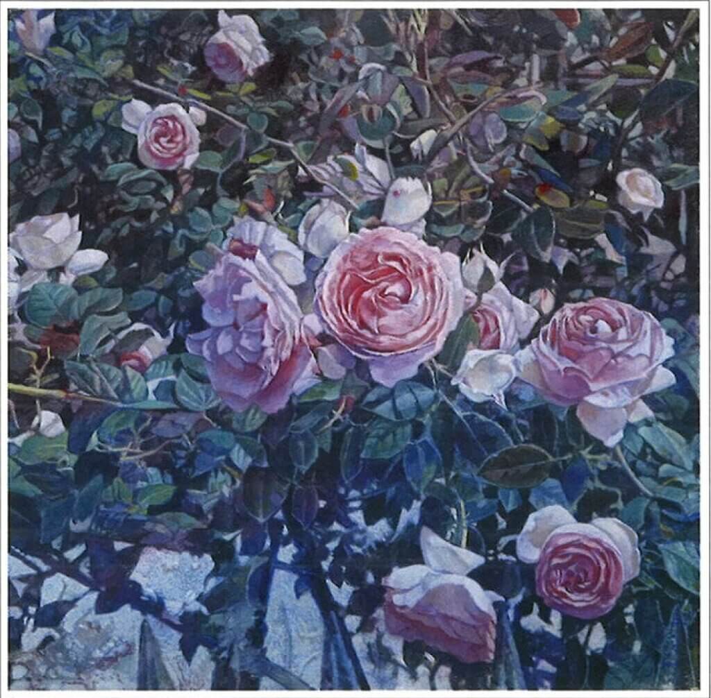 「白薔薇」 S20号 油彩
