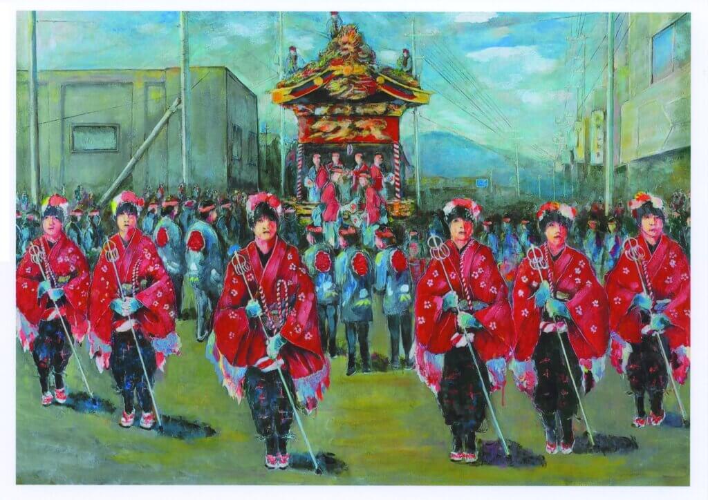 「夏祭り」
山車巡行先導する
金棒つき少女
濱田明二