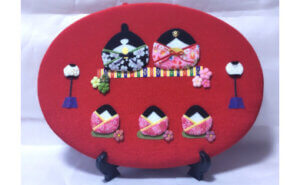 ちりめんの生地の押絵